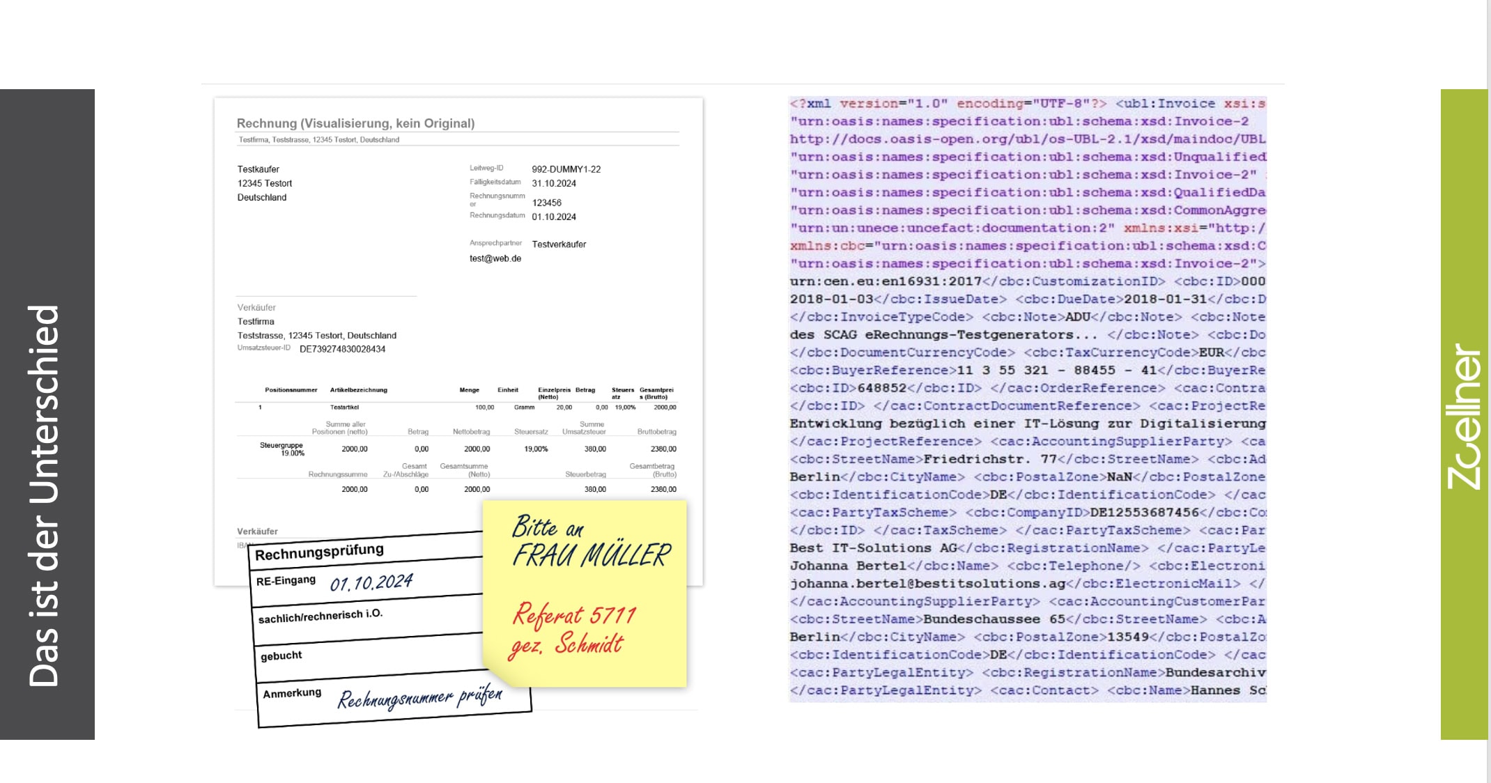 Unterschied E-Rechnung